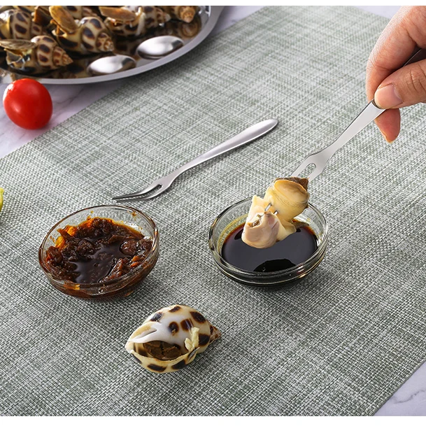Stainless Steel Snail Plate Mushroom Dishes with Escargot Tongs and Forks Seafood Tools  French Snail Serving Tools Set