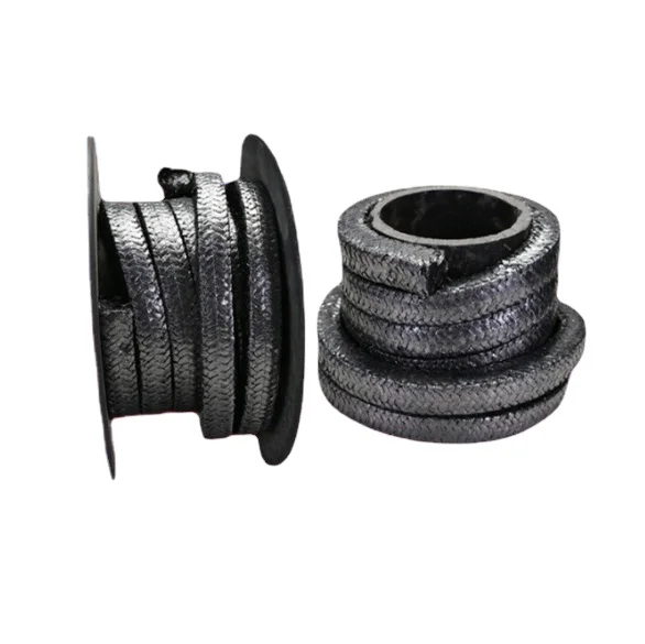 High pressure flexible pure graphite packing pump valve with nickel wire metal seal graphite packing