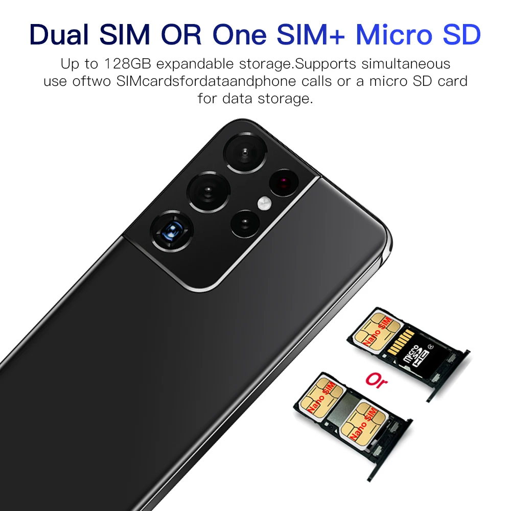  100% Оригинальный 6 7 дюймовый экран Android phone 12GB + 512GB камера мобильные