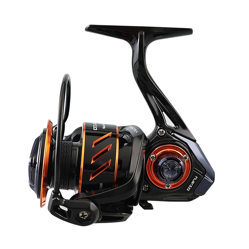 1500# 2500#Spinning Fishing Reel 5.9:1,5.1:1 7-12kg 7+1BB Orange And Black Composite Spinning Reel For Fishing
