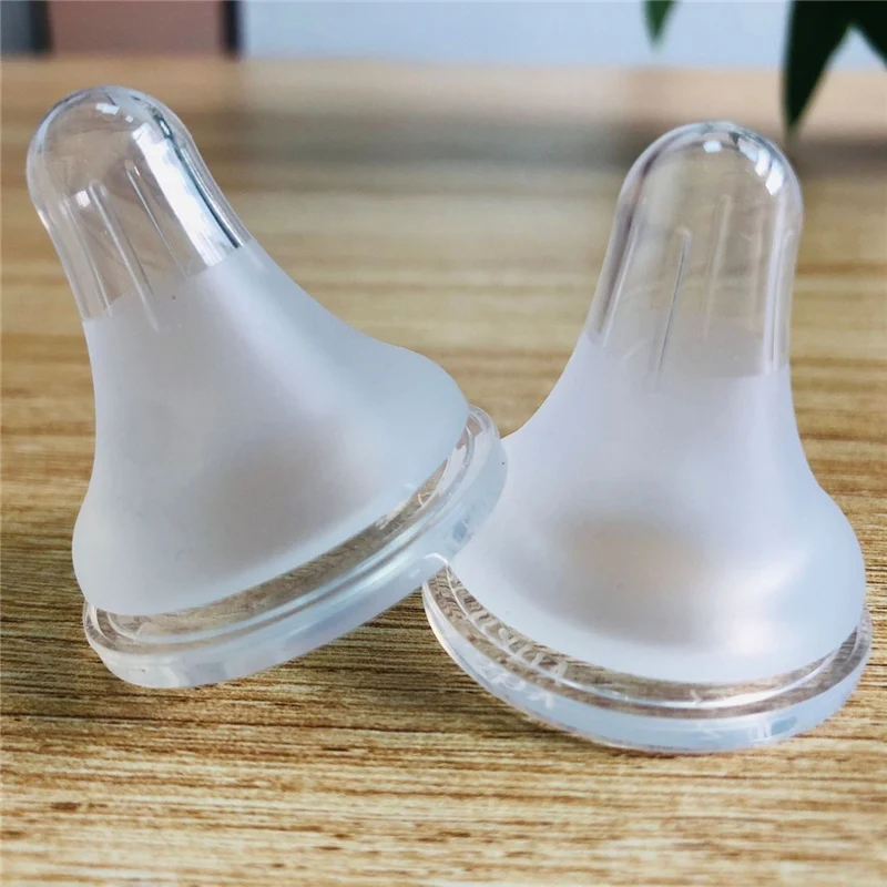 Flow Nipples Standard Neck Soft Teats For Milk Feeding Cross Hole Natural Silicone BPA Free Customizable Baby Feeding Products