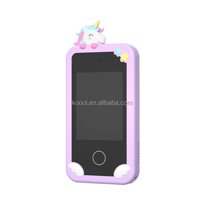 2024 Latest Holographic Video Projection Mobile Baby Phone Toys Dual Cameras Kids Toy Phone With Games