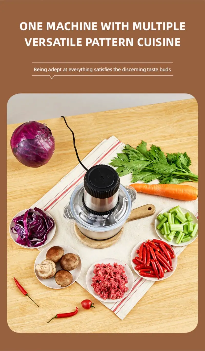 Food Processors The Box Electric Small Restaurants 220w Sauce High Cooking Held Steel with Blades Food Processors