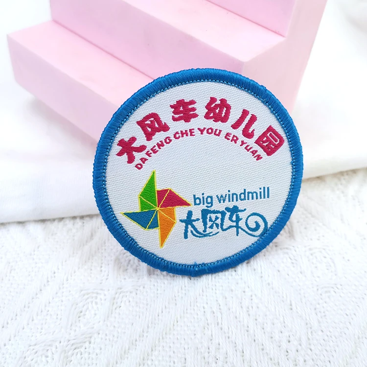 Custom Woven Patch/ Football Soccer Woven Badge/ Kid Clothes Applique Patches