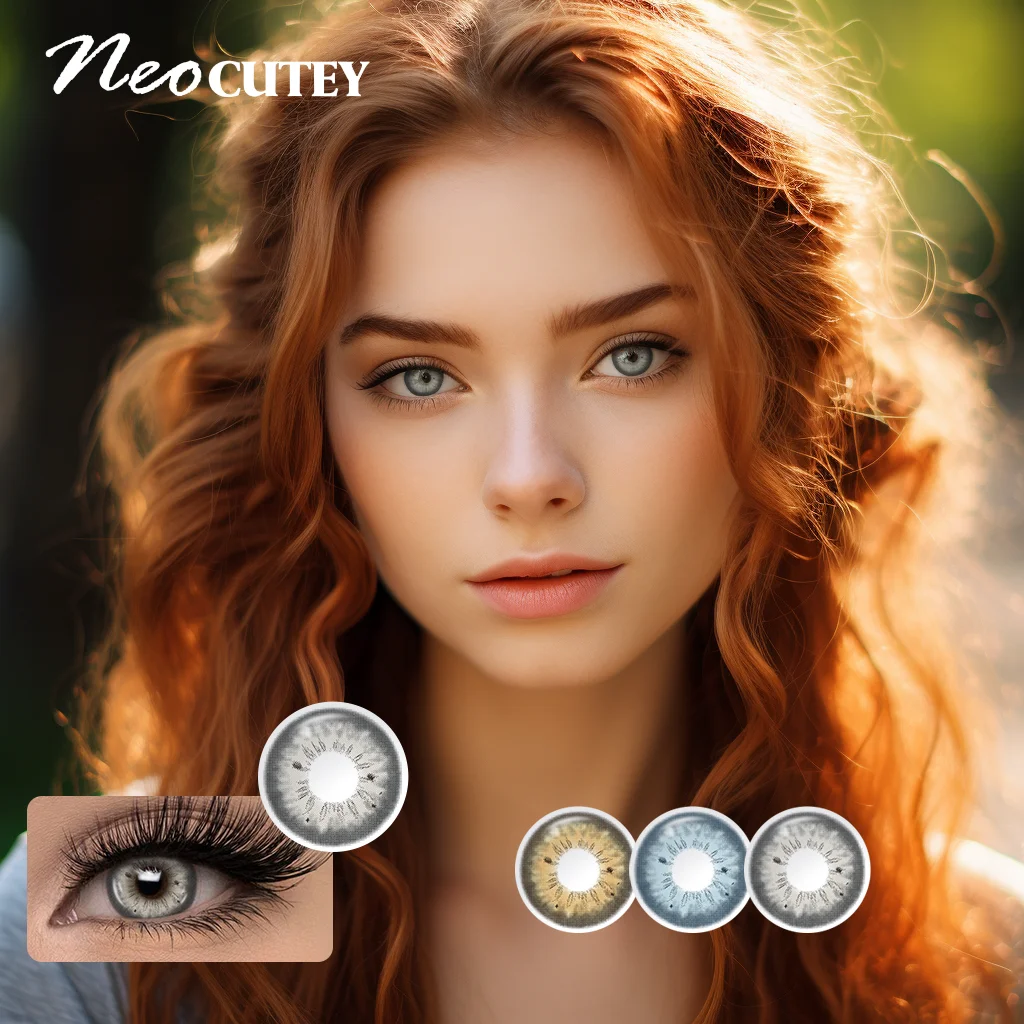 Neocutey Factory Supply CE Certified Soft Hema Material Optical Lenses Glasses Available in Brown Blue Grey Two Piece Package