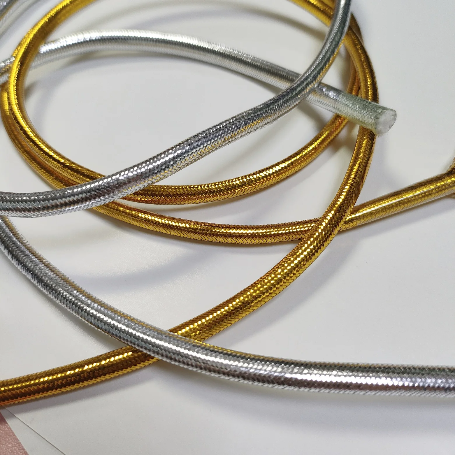 5mm Colorful Metallic Polyester Rope Jewelry Thread Metallic Cords Rope