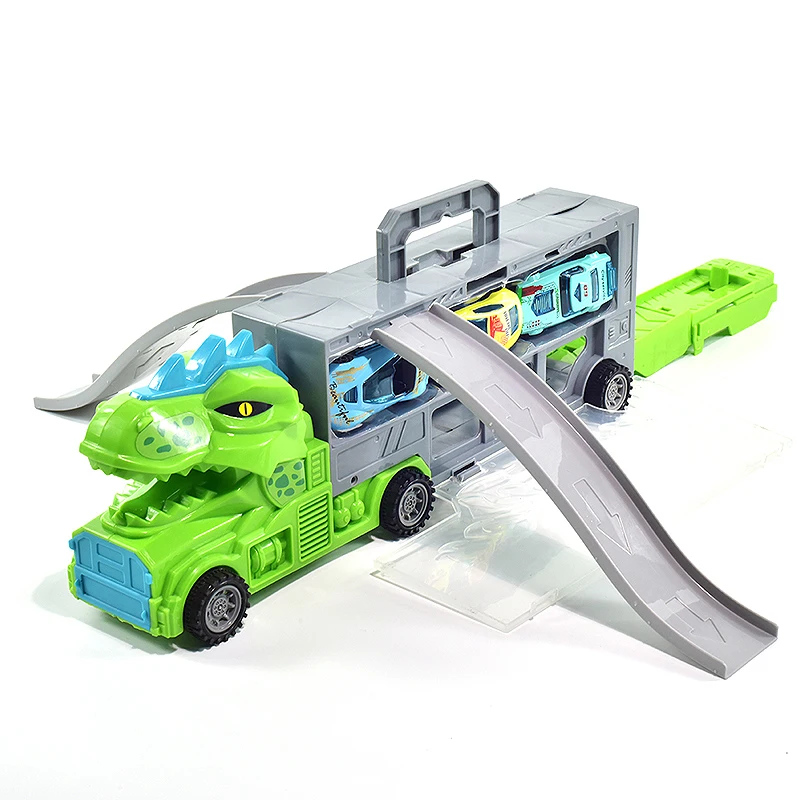 New portable catapult storage dinosaur head container truck hot toys for children