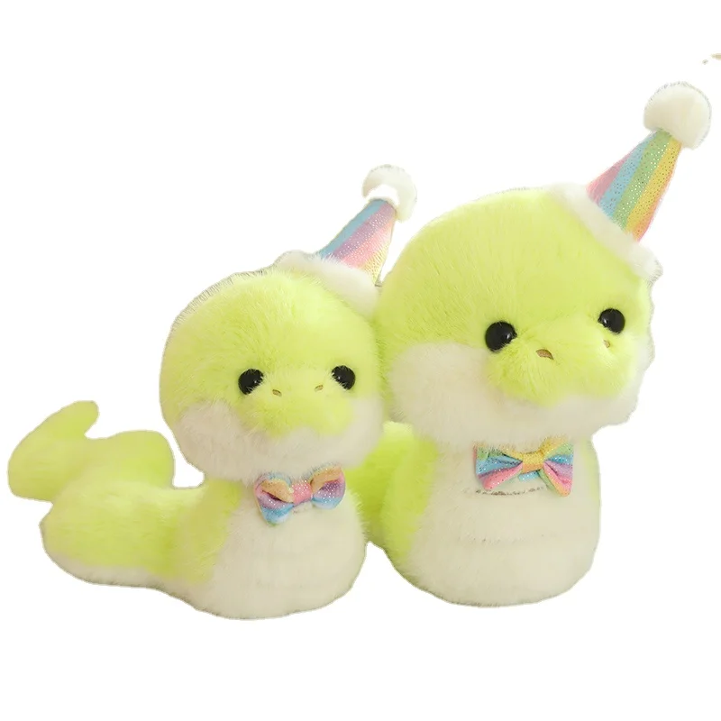 Cute Year of the snake mascot plush toy small snake Zodiac snake doll activity gifts wholesale toy cartoonbirthdaysnakeFunnygift