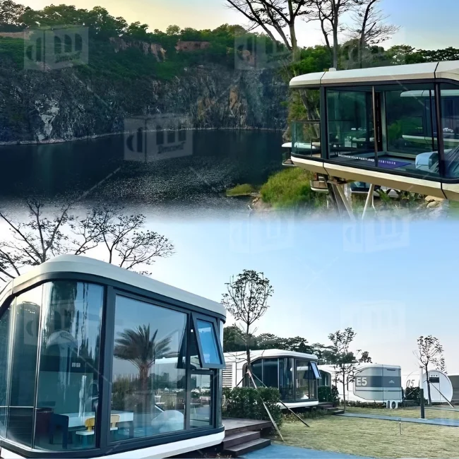 Factory Wholesale Detachable Container Outdoor Homestay Hotel Mobile Modern Commercial Space Capsule Airship Pod Living House