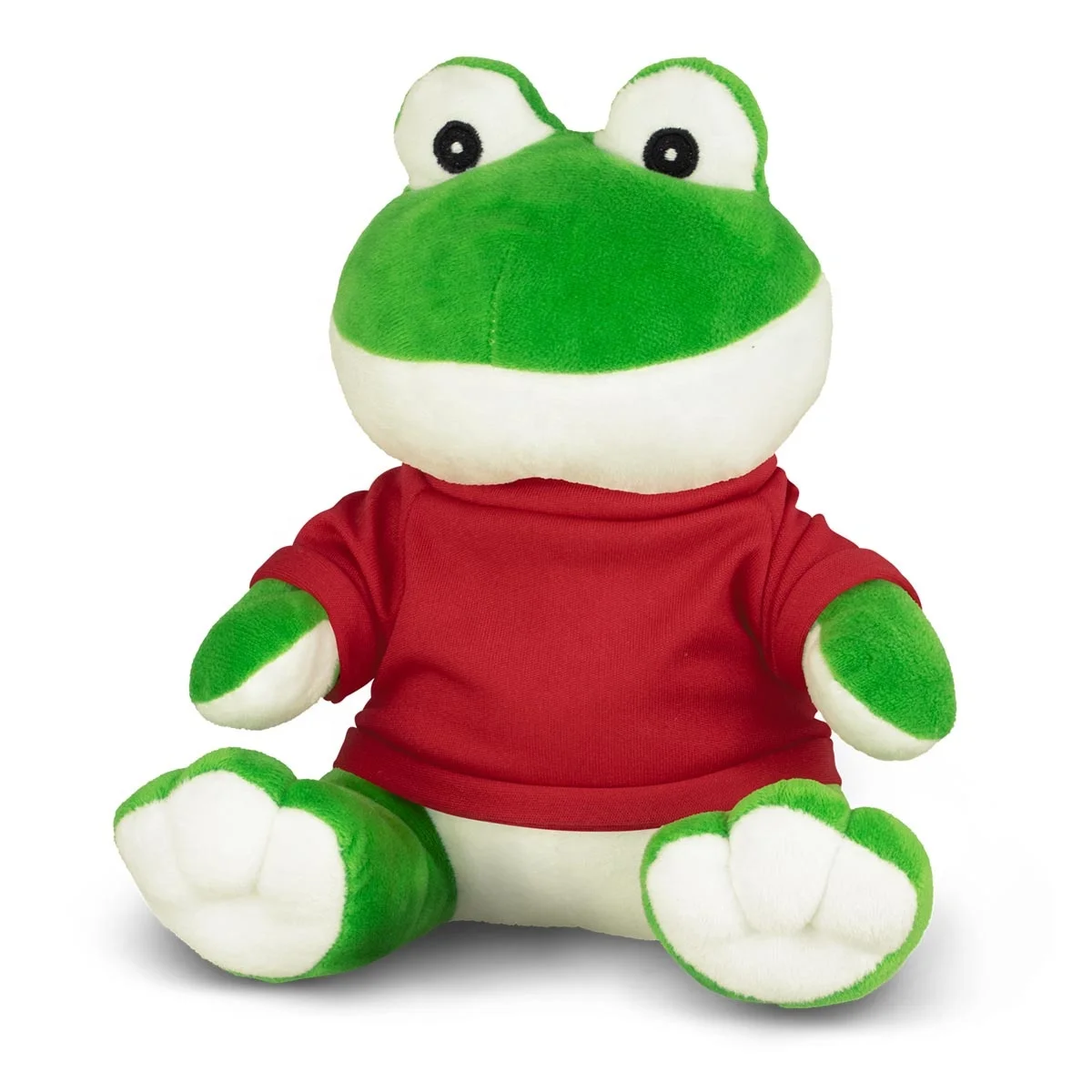 Custom t-shirt plush toys with your logo frog plushes doll promotion soft stuffed animals toutou frog plush toys