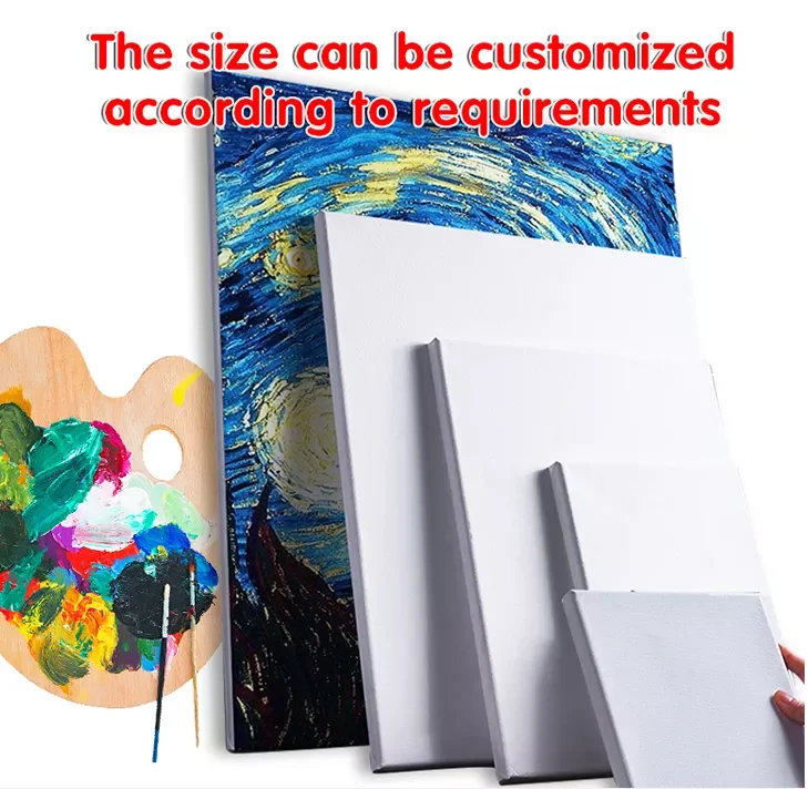 Different Size DIY Unfinished Wood Frame Canvas Wooden Panel Boards Canvas for Painting