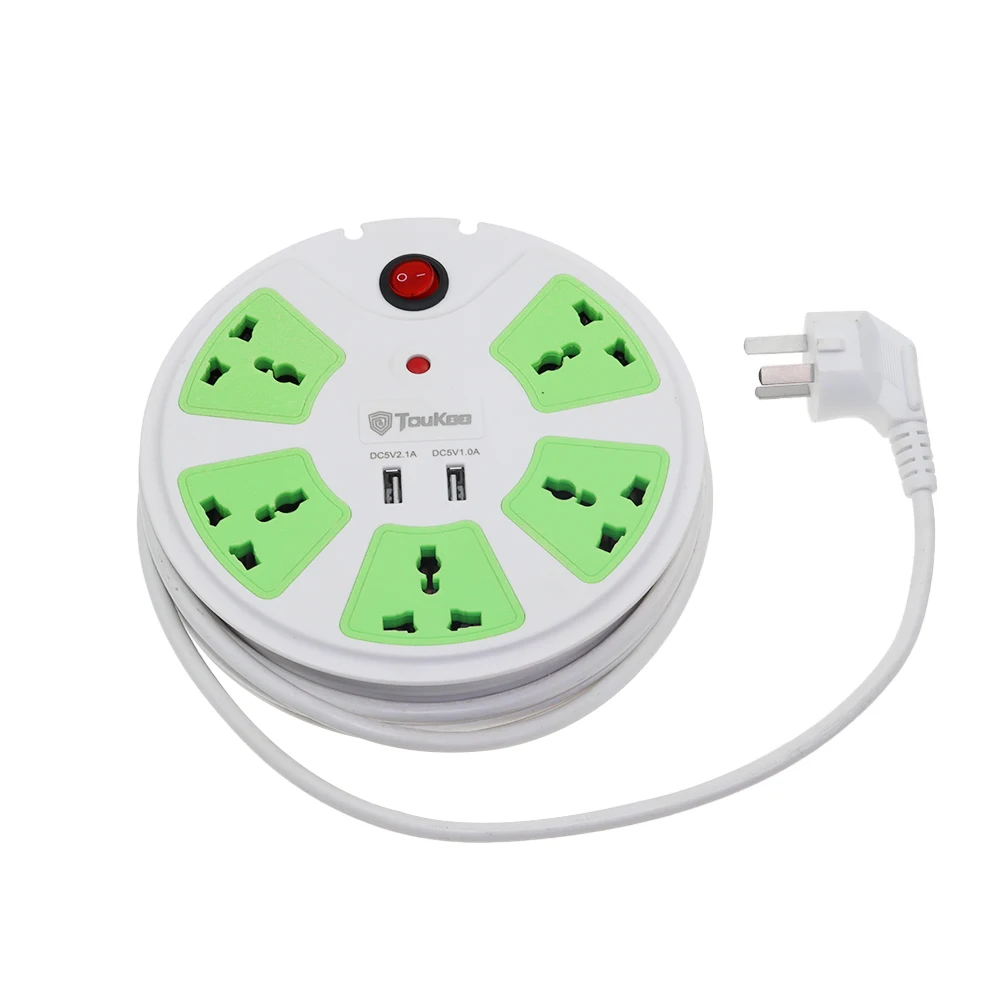 
Factory direct sale power strip extension with 2 usb 5 way overload protection universal socket for Household 