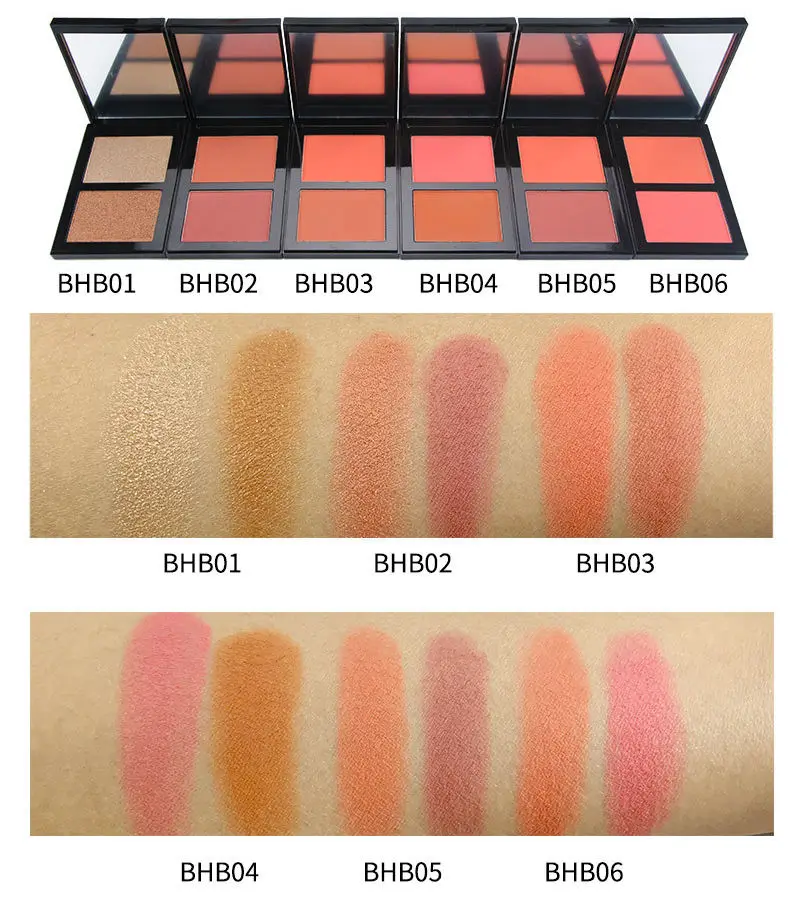 Makeup 2 Colors Long-Lasting Face Make up Contouring Bronzer Cosmetics Private Logo Contour Palette