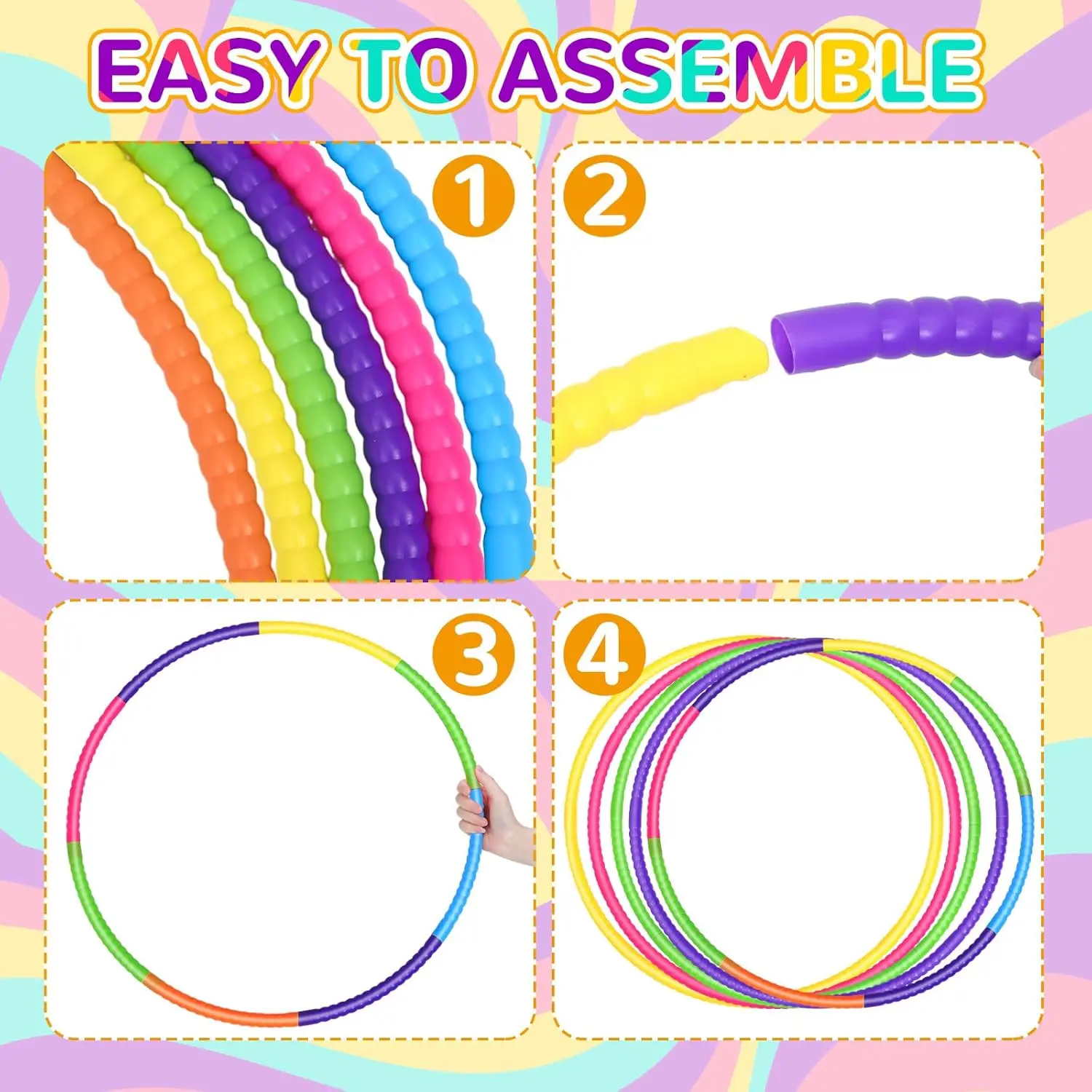 Huiye High Quality Ring Hoop Educational Toys Indoor Physical Exercise Sport Game Colorful Interactive Toy For Adults Kids Gifts