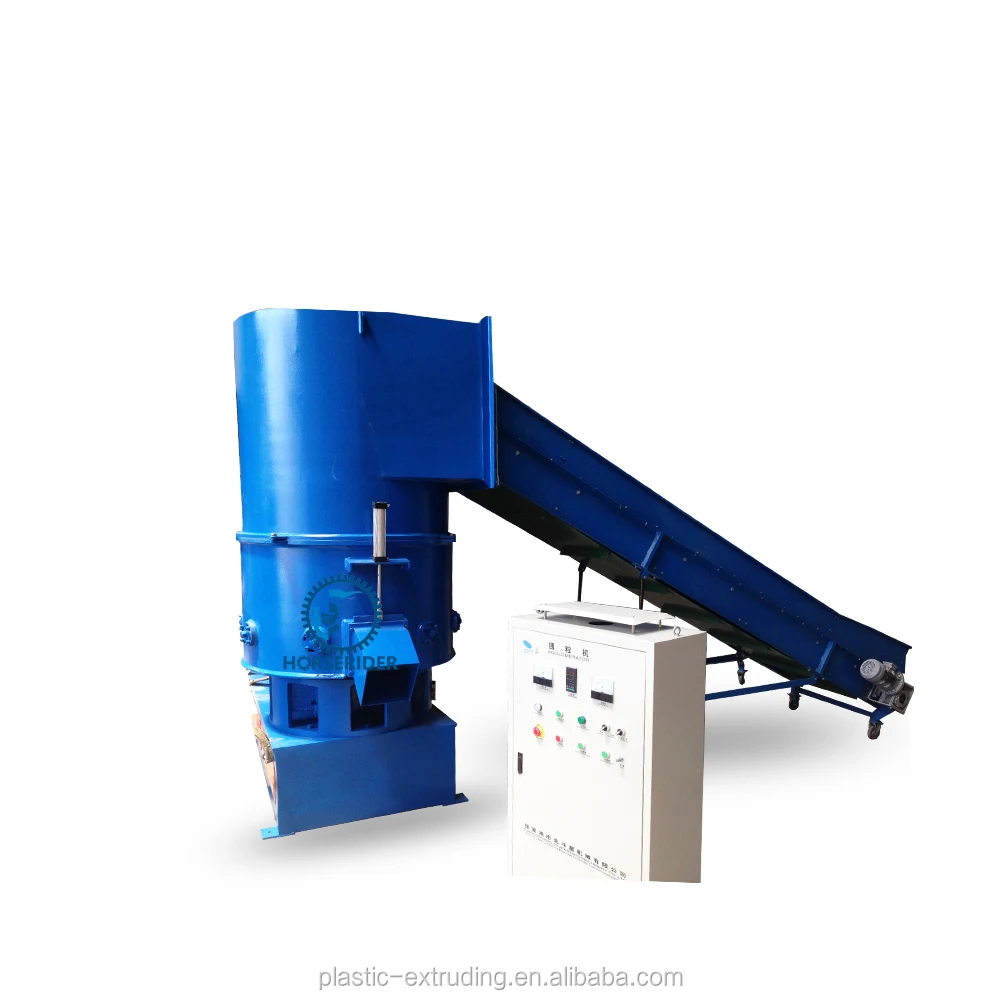 100-1000kg/h capacity of Automatic plastic cloth fiber Agglomerator Machine Plastic Densifier For Plastic Recycling
