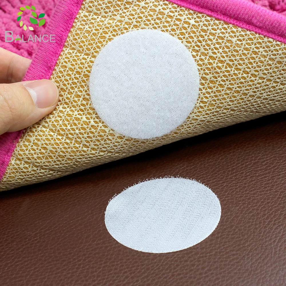 Self Adhesive Rug Gripper Hook Loop Tape Dots Heavy Duty Carpet Gripper Pad Mounting Tape