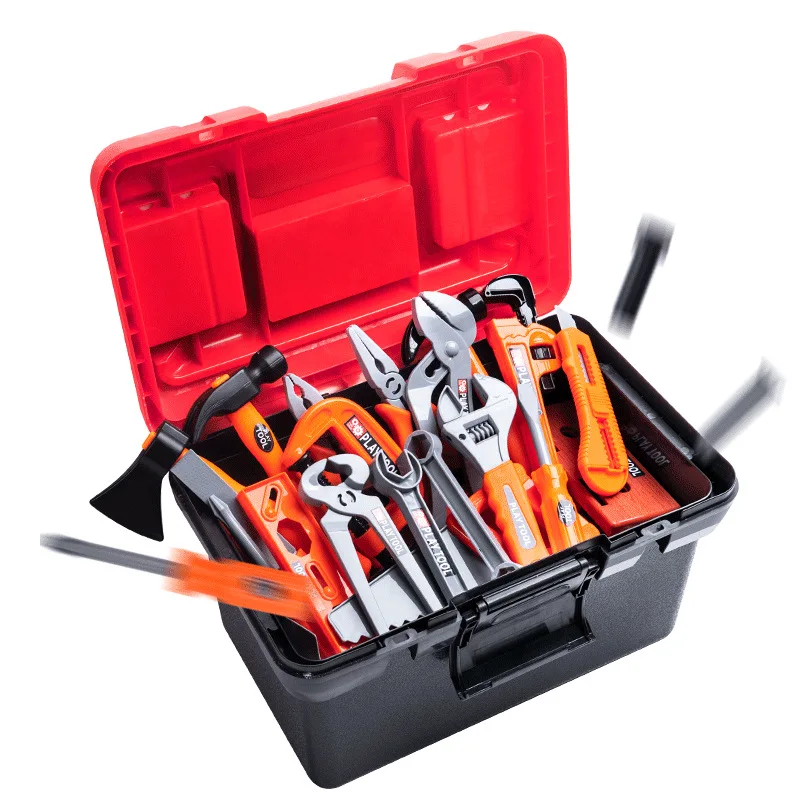 Kids Simulation Repair Garden Drill and Screw Assembly Role Play Boy Tools Toy Household Tool Toy Mechanic Tool Box Set for Kids
