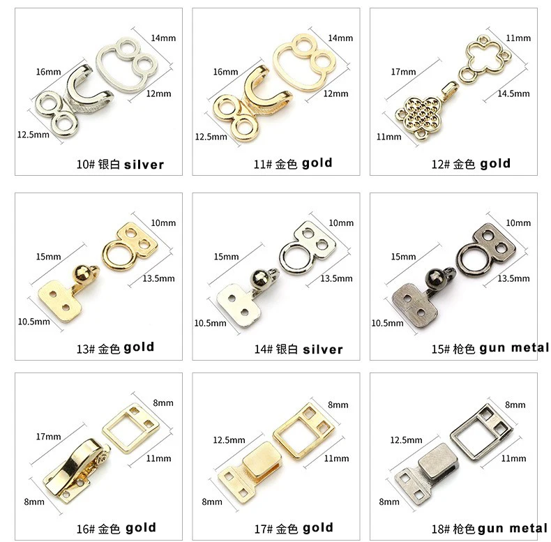 Professional Cheap Zin alloy Metal crystal eye closure pants metal skirt hook and eye hook and bar for coat