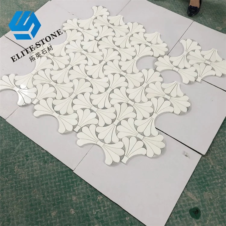 China Mixed Color Waterjet Marble Mosaic with Many Kinds of Pattern Wall Mosaic Tiles