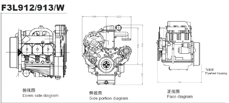912 series 3 cylinder  diesel engine F3L912