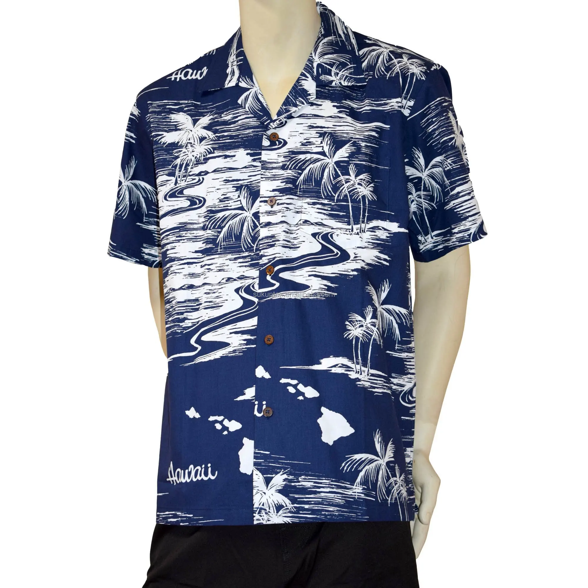 Hawaiian print men t shirt material stain resistant pure 100% cotton poplin fabric for shirting