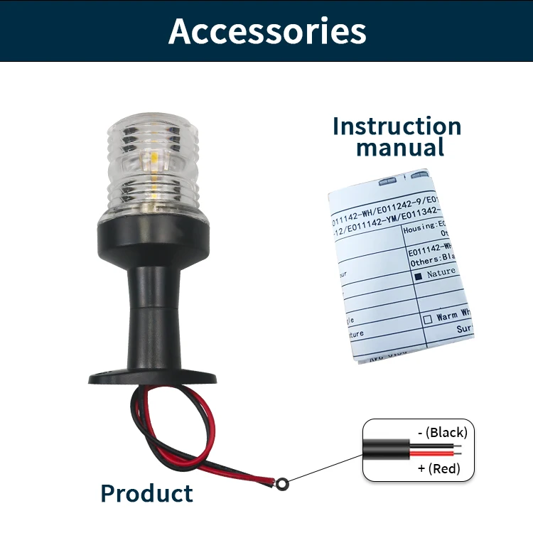 12 В Морская Лодка Яхта понтон навигационный Якорный свет 360 градусов все вокруг Природа Белый светодиодный навигационный свет