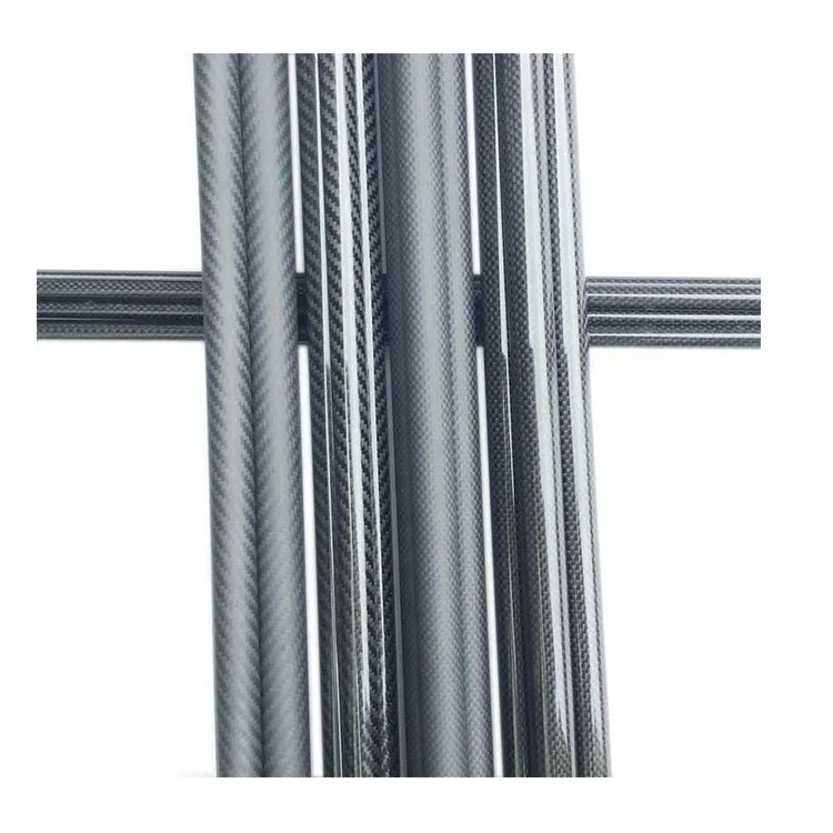 Customize Round carbon fiber tubes 30mm 500mm 3k Weaving  Carbon Oval Tubing Rod