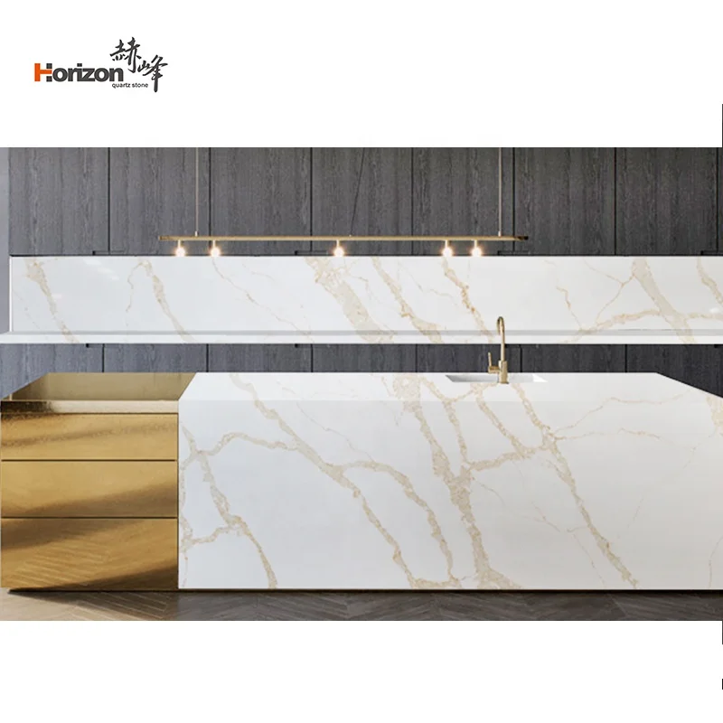 horizon Artificial Stone Quartz Slab gold quartz countertops slabs kitchen worktops