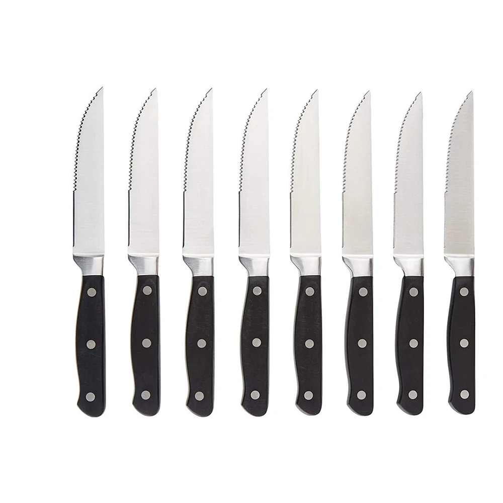 Дерево 6 шт нож для кухонного комбайна 30 черный набор столовых приборов с ножей стейка из нержавеющей