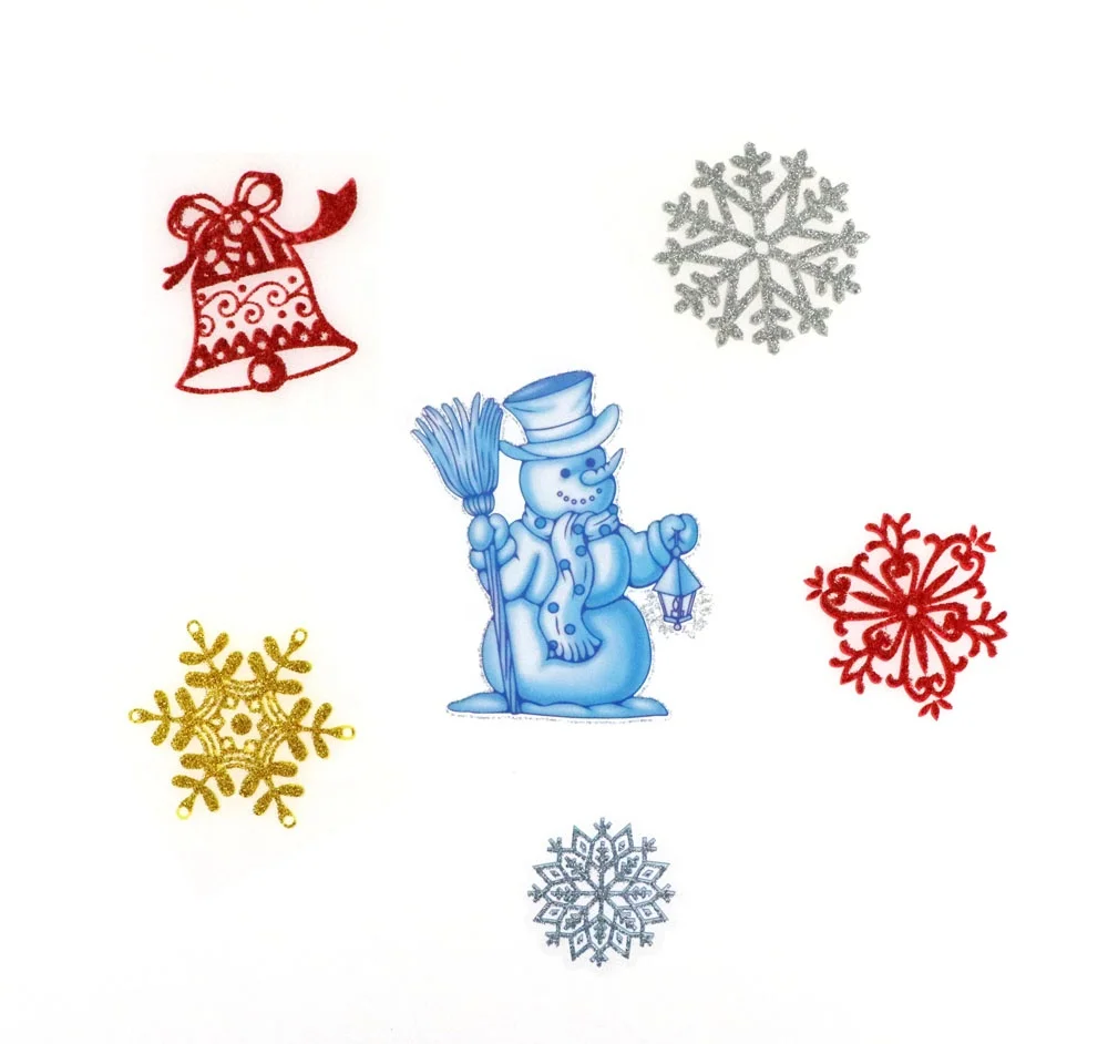 
High quality custom waterproof self-adhesive wall paper Christmas decoration PVC sticker 