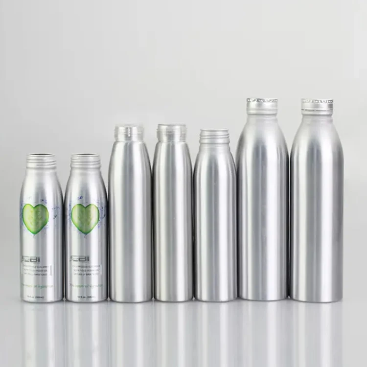 Custom Logo Printing Vodka Drinking Empty Refillable Beer Soda 330ml Screw Top Aluminum Bottle for beverage