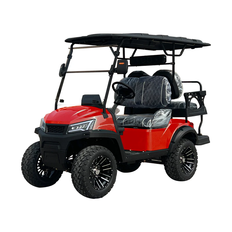 sharefer 4 seats off road electric golf cart 4-wheel lifted golf kart 4 passengers golf car 2+2 seater ATV
