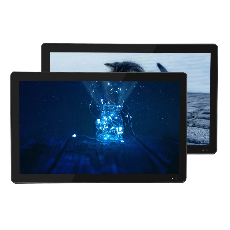 Bus Back Gas Spring Adjustable Angle Monitor 21.5inch DC12-24V Coach Train Advertising Multimedia HD Screen 2 VIdeo Input