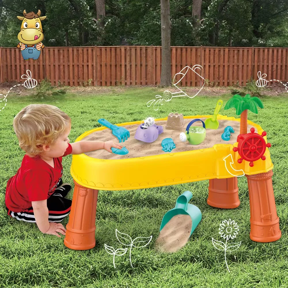 2024 New Trend Toys Summer Beach Sand Table Kids Water Playing Table Outdoor Indoor toys Sand and Water Table for Kids