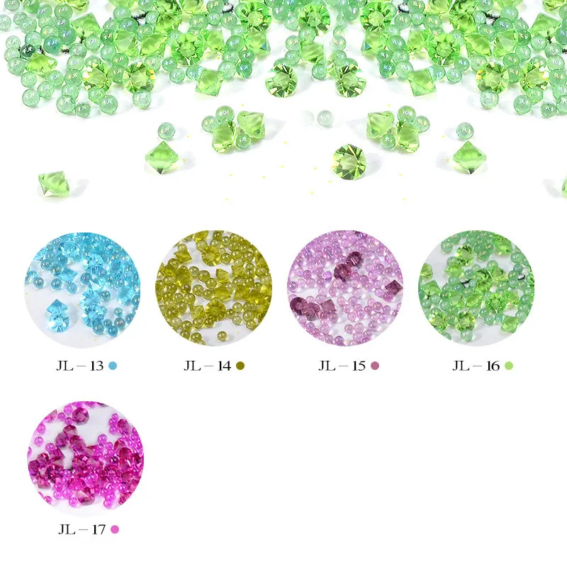 1 Bottle Mix Crystal Tiny Glass Caviar Beads Nail Art Decorations 3D Micro Elf Bead Glitter Rhinestones for Nails Beauty