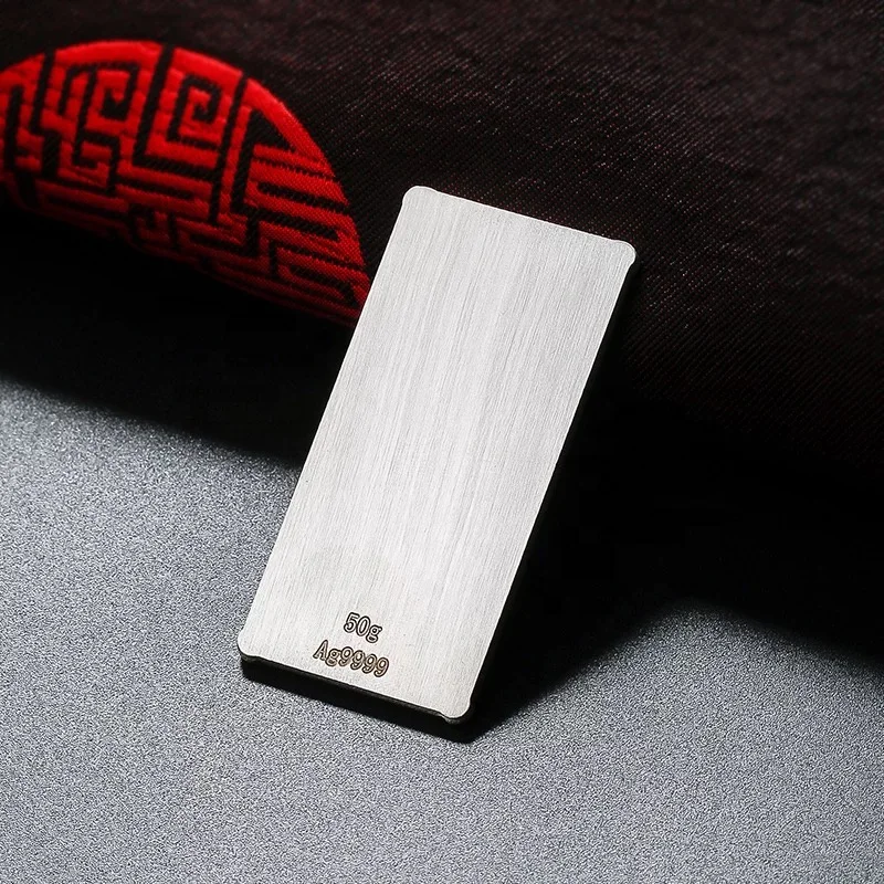 Wholesale Custom Fine Pure Silver Ag 999 1 Oz Bullion Bars with Logo Engraved