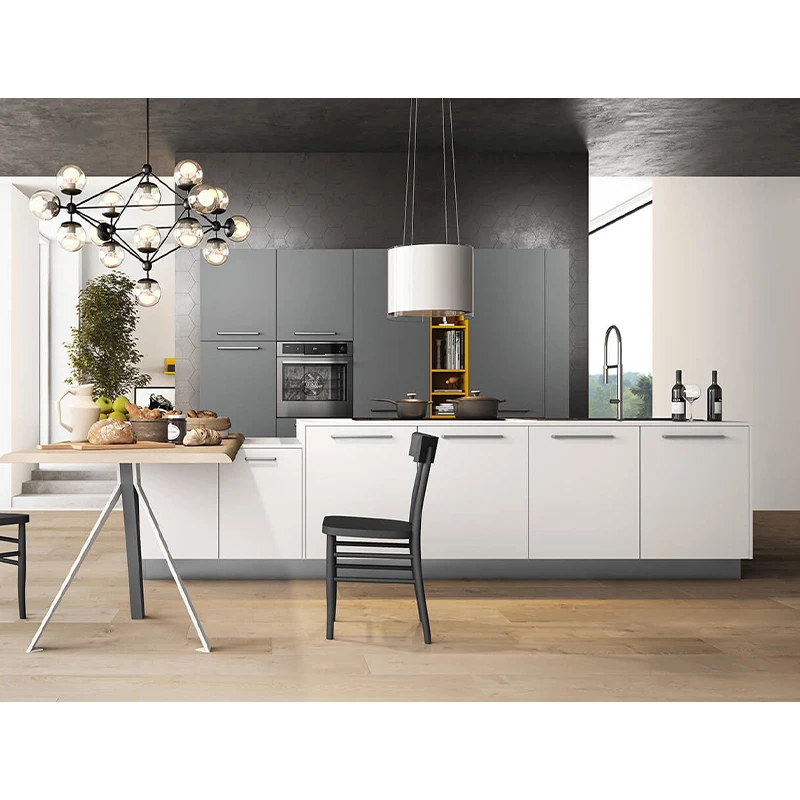 Kejia Wood Kitchens Furniture with Islands Designs Cabinets Manufacturers Cuisine Complete Gray Glossy Kitchen Cabinet Organizer