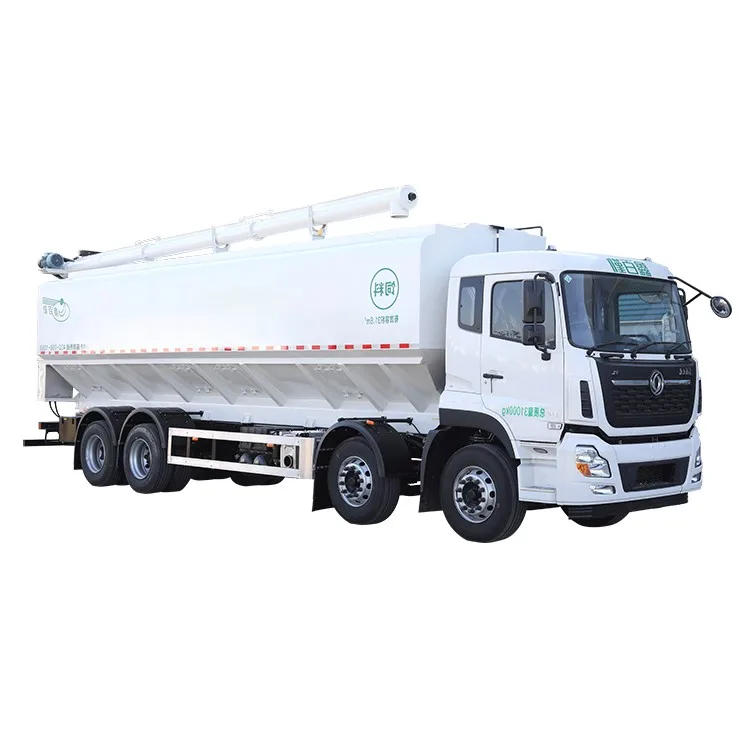360 horsepower carbon steel dongfeng 9.1m 8x4 animal bulk feed tank truck bulk feed transport truck feed trucks