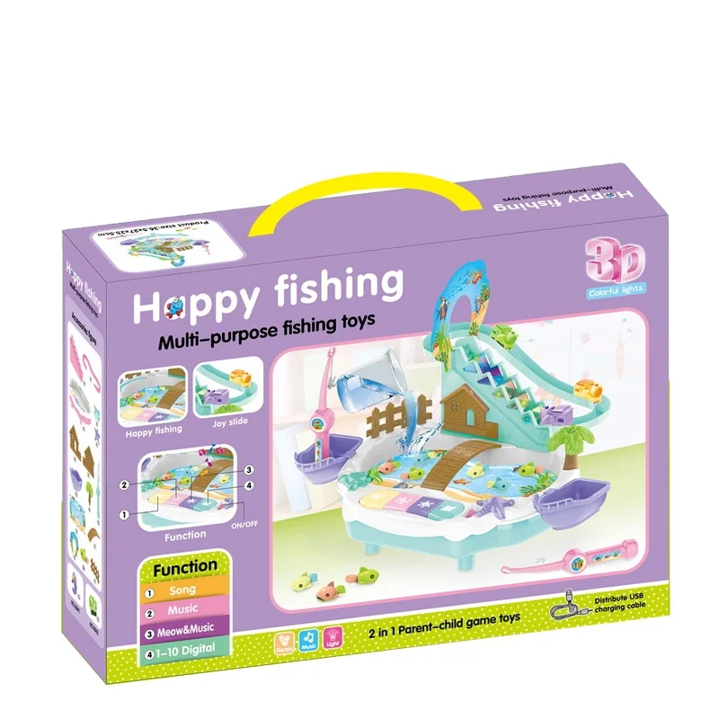 Новое поступление, Электрический вращающийся Рыболовный набор, игрушки с 42 детскими песнями