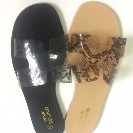 
fashion simple outdoor sandals serpentine hollowed lazy women slippers 