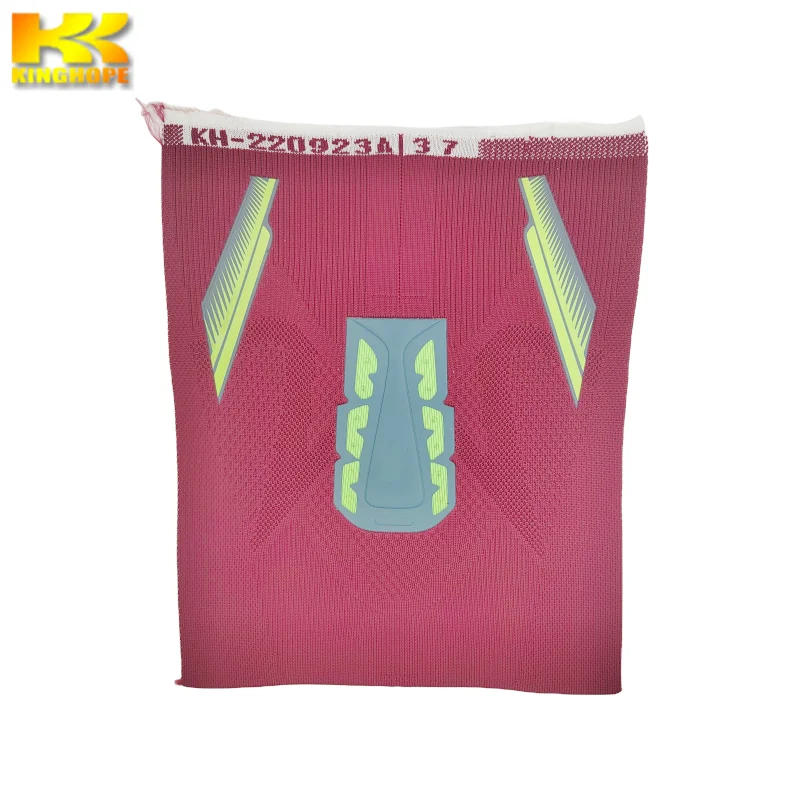 high elastic knitted fabric upper material custom 3d upper casual comfort sports shoe upper breathable knitted upper