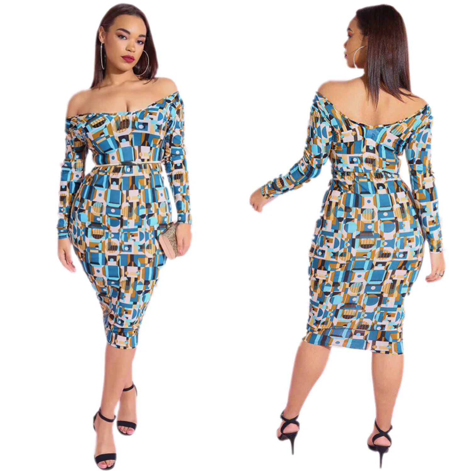 Новое поступление, женское элегантное сексуальное Повседневное платье с открытыми плечами, Клубная одежда