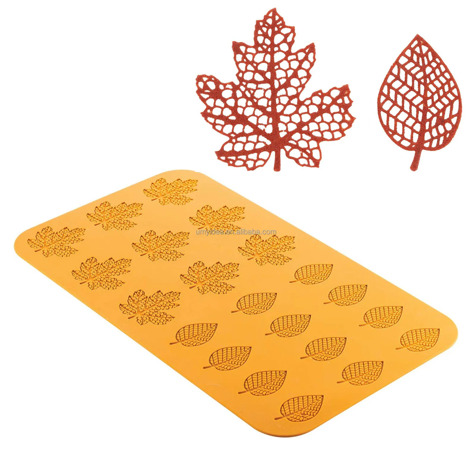 2022, съедобное украшение, украшение торта, силиконовая форма Bosco с 9 отпечатками кленового листа и 12 отпечатками овальных листьев