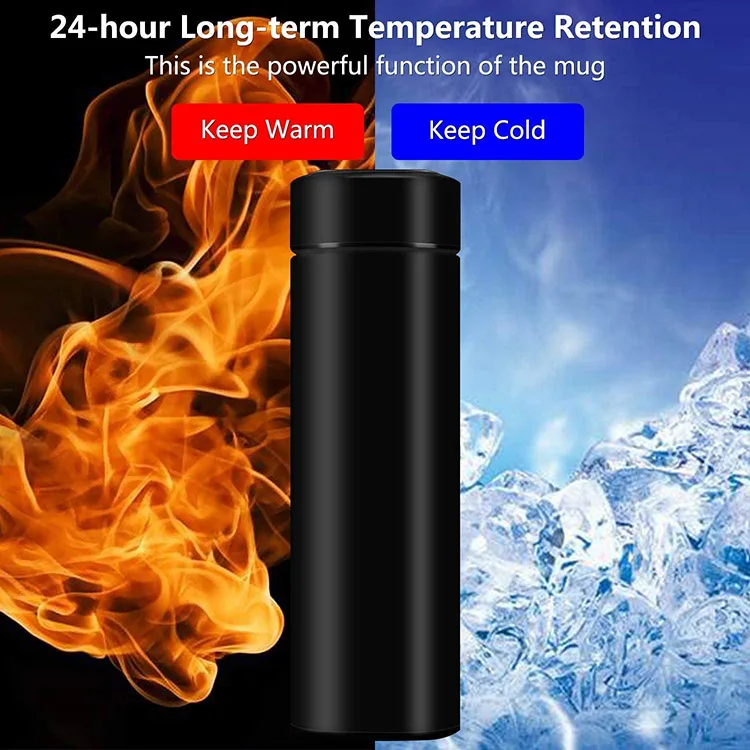 Intelligent Smart Water Bottle Vacuum Flask Temperature Display Mug With LED Touch Screen