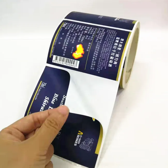 Этикетки для винных бутылок, печать этикеток из переработанной бумаги, печатные наклейки, изготовленные на заказ, клейкие упаковочные этикетки для вина