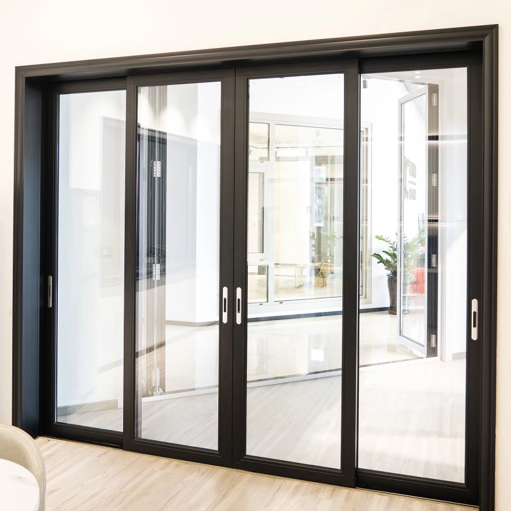 Commercial Residential Lowes Glass Interior Door With Grill Design Aluminum Glass Sliding Doors