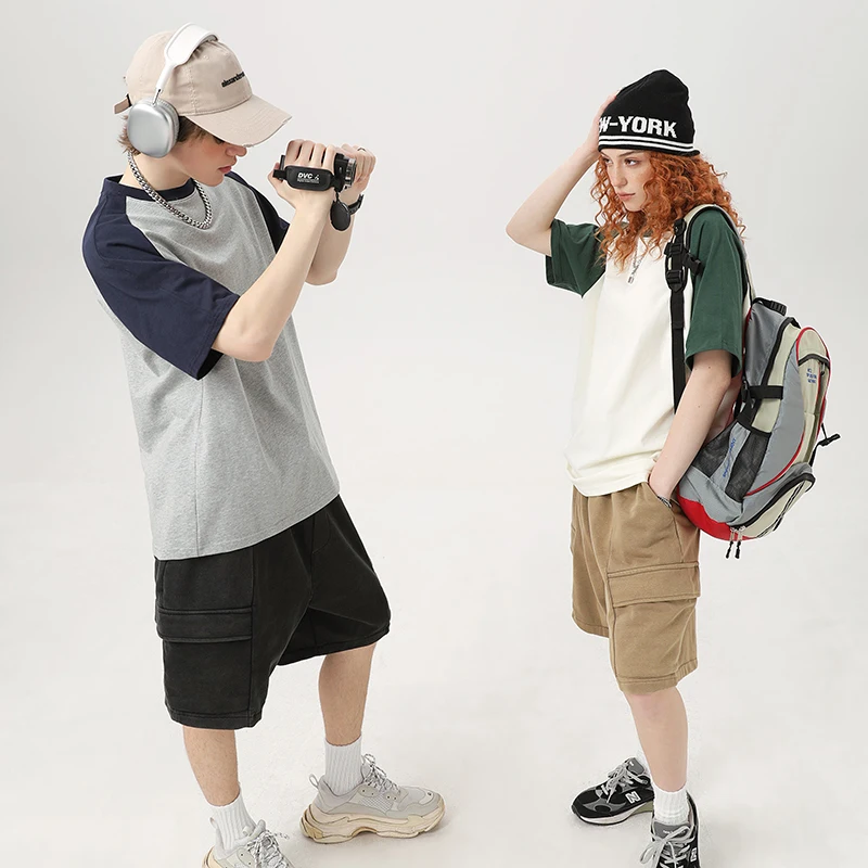 Top Sale Solar System Custom Logo T-shirt 260gsm Vintage Color-watching Causal T-shirt Street Wear Blank Oversize T-shirt