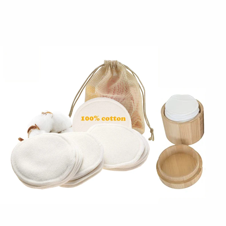 12 Pcs Makeup Remover Reusable Cotton Bamboo Fiber Makeup Pads