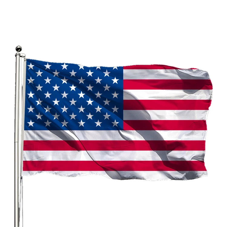Wholesale 3x5ft 90x150cm Polyester Material  2 Grommets American USA Country National Flag