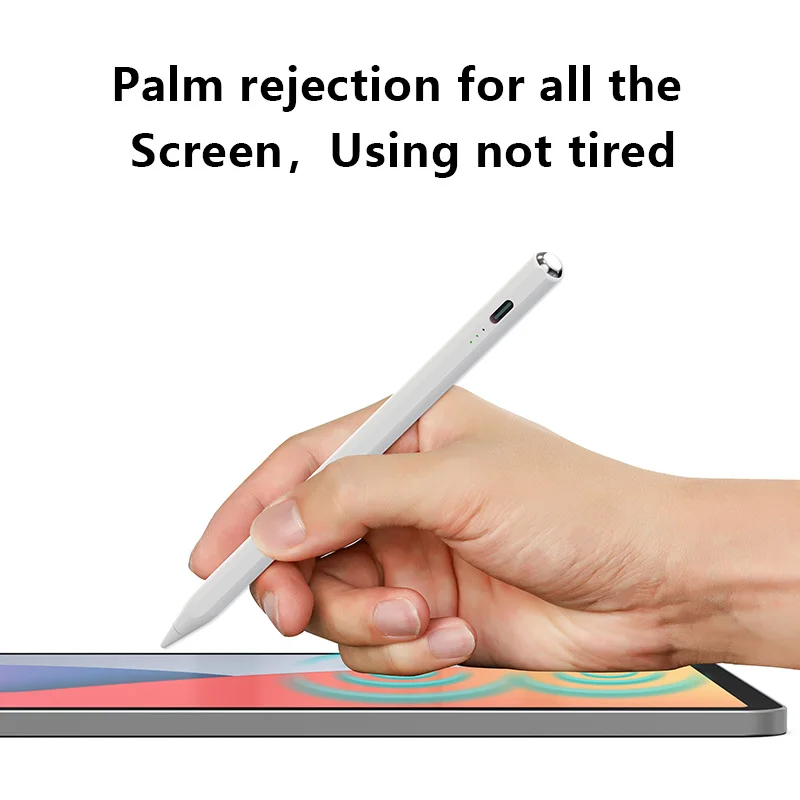 Active stylus pen with palm rejection tilt function with light Power display capacitive pen for Ipad smartphone